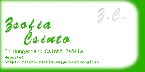 zsofia csinto business card